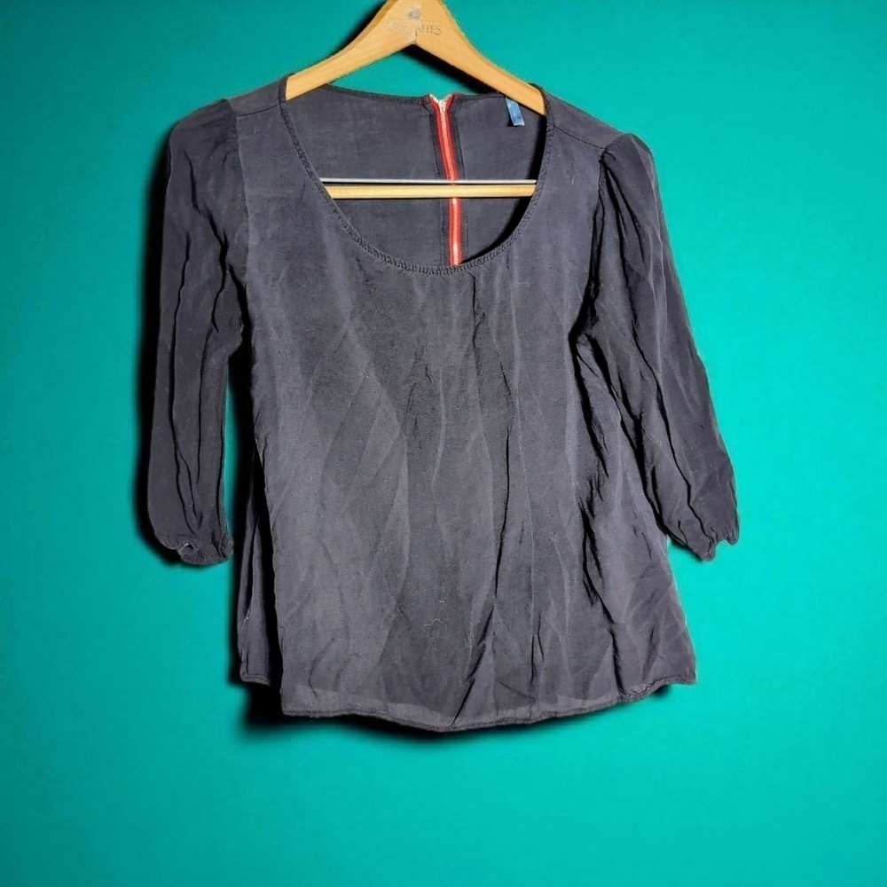 Unbranded M Peasant Women's Black Blouse Made In USA